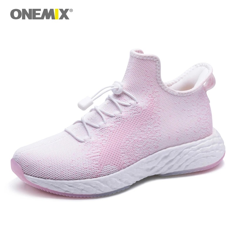 ONEMIX New Couples Running Shoes Breathable Sports Simple Sneakers Light Slip-on Athletic Sneaker Women Flats Men Jogging | Спорт и