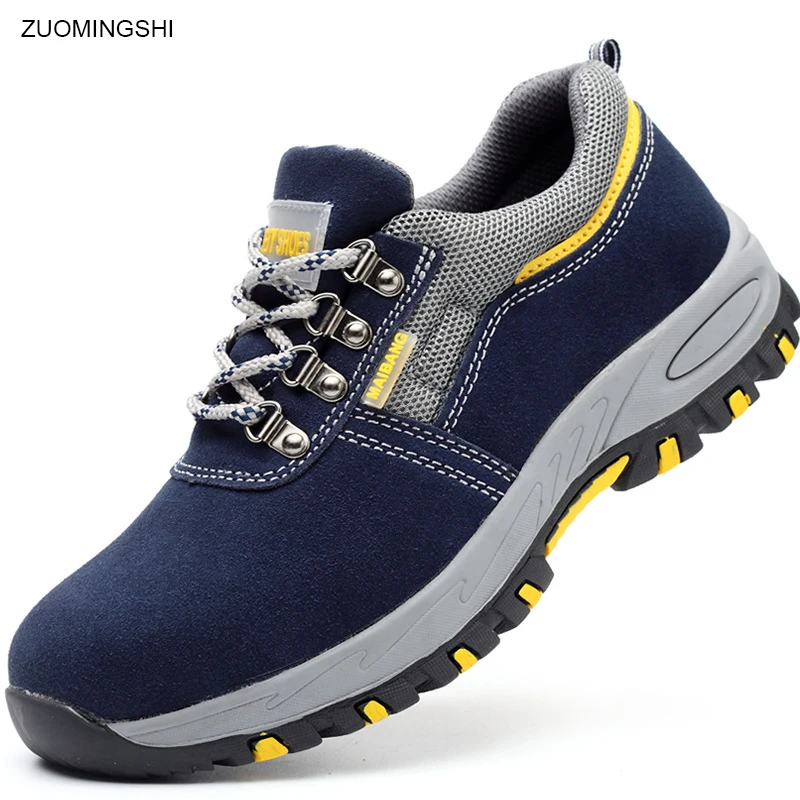 Fashion Safety Shoes Men Steel Toe bot leather Work Breathable EHS boots Wear-resisting Puncture-proof | Обувь