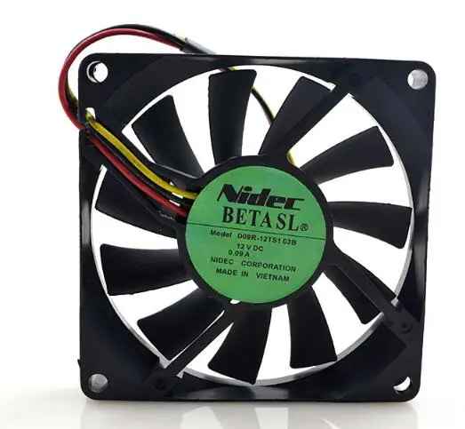 NIDEC D08R-12TS103B 8015 0.09A 8 см 12 В 3 провода ультра тихий вентилятор охлаждения