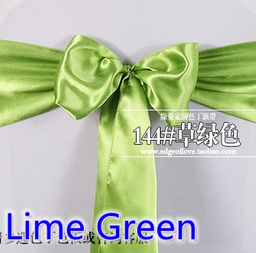 Атласный пояс для стула зеленого цвета украшение свадьбы повязка на стул