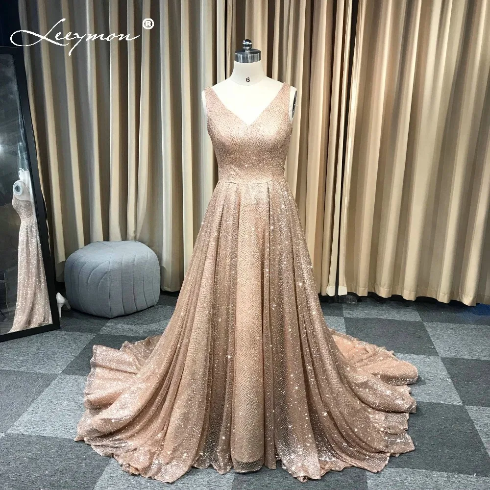 Robe De Soiree блестящее вечернее платье без рукавов V Nec Nude вечернее платье длиной до пола строгое длинное вечернее платье
