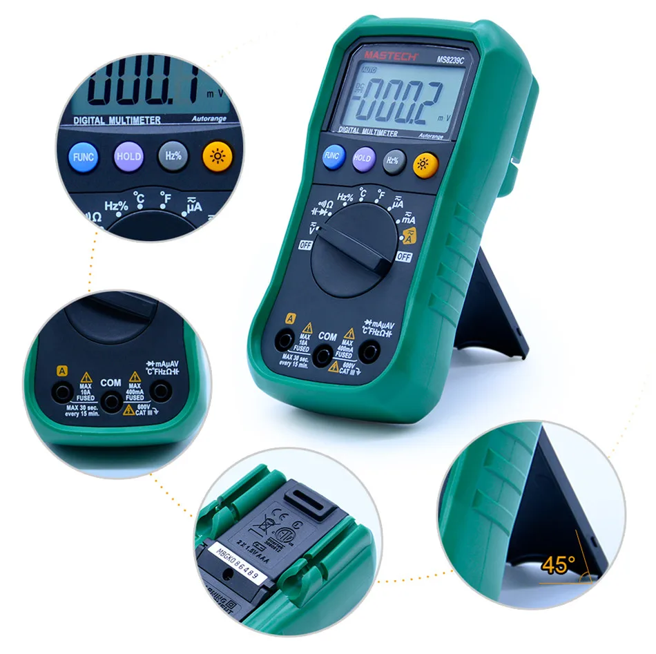 Цифровой Мультиметр MASTECH MS8239C AC DC Напряжение ток постоянной ёмкости