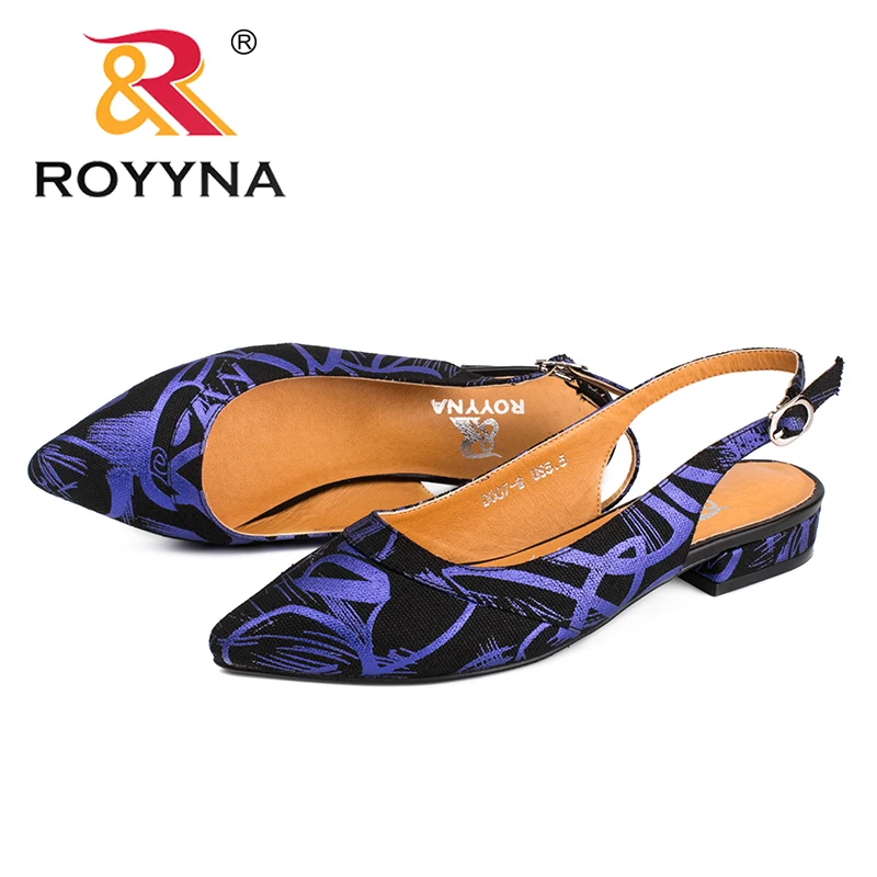 ROYYNA/новые модные стильные женские туфли-лодочки с острым носком Женские