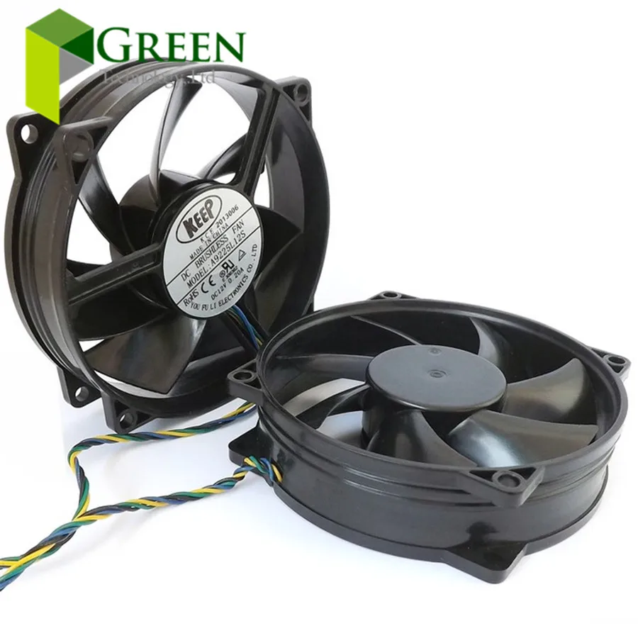 

The original Keep 9025 9225 90MM 9cm Circular fan 72mm Helo pitch for 775 CPU Cooling fan 12V 0.2A with PWM 4pin