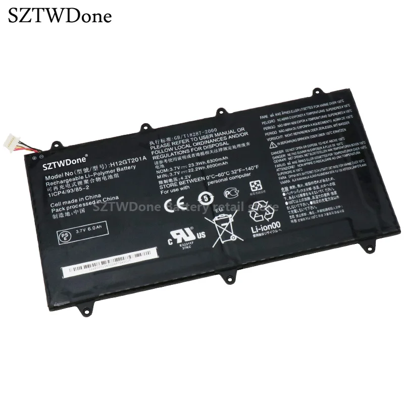 Аккумулятор SZTWDone для планшета Lenovo Lepad IdeaPad A2109 A2109A F H12GT201A 3 7 в 6300 Вт/ч мАч|lenovo ideapad