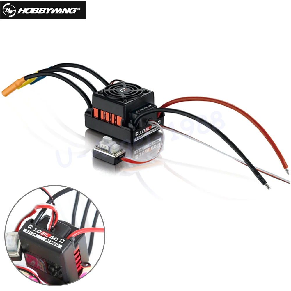 Безсенсорные бесщеточные контроллеры скорости Hobbywing QuicRun-WP-10BL60 60A ESC для