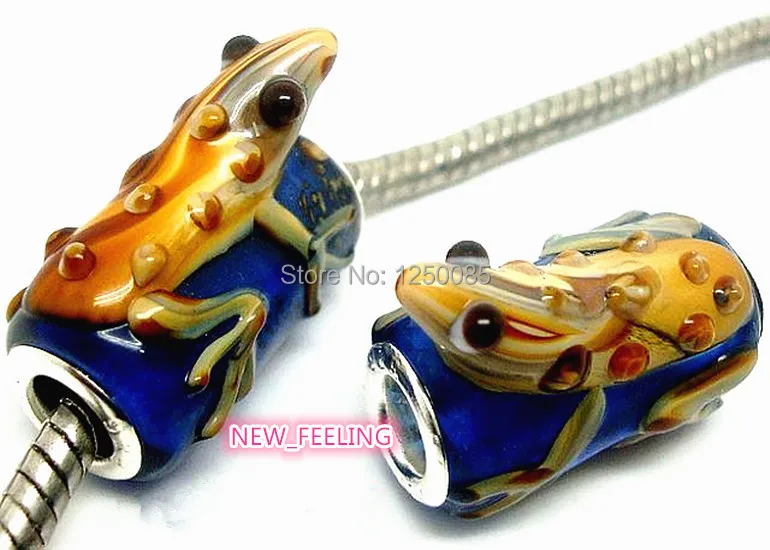 10 шт. стеклянные бусины в виде ящерицы|lampwork glass beads|beads fiteuropean charms |