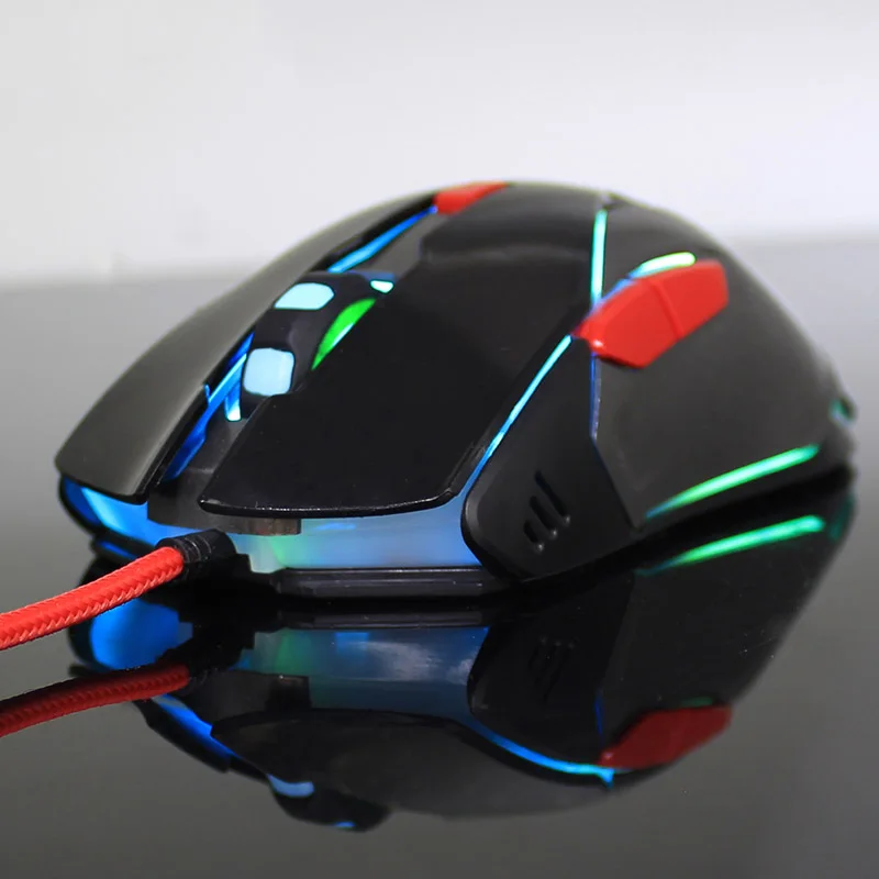 2019 Горячая игровая мышь проводная USB 6D кнопки DPI 4 режима 1 8 м светодиодная