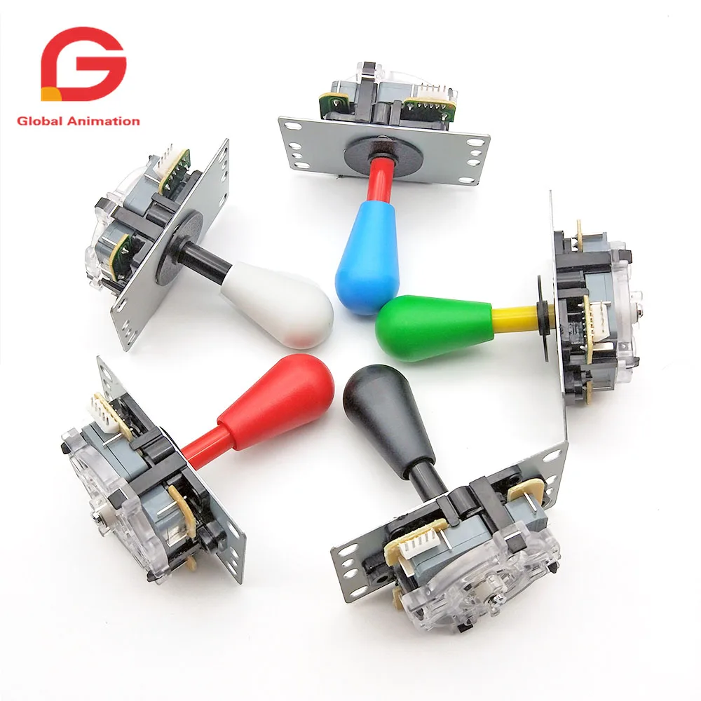 Высококачественный 5-контактный 8-полосный джойстик для аркадных игр Sanwa 2 шт. |