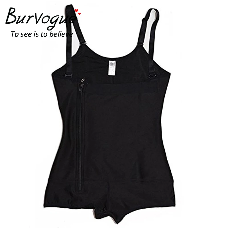 

Burvogue Shaper Women Slimming Waist Trainer Shapewear Tummy Control Underwear Butt Lifter Latex Zipper Sexy Body Shaper