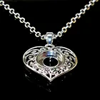 Обмен Diy кнопка оснастки полые филигранные Винтаж ретро сердце кулон ожерелье для Kameleon ювелирные изделия