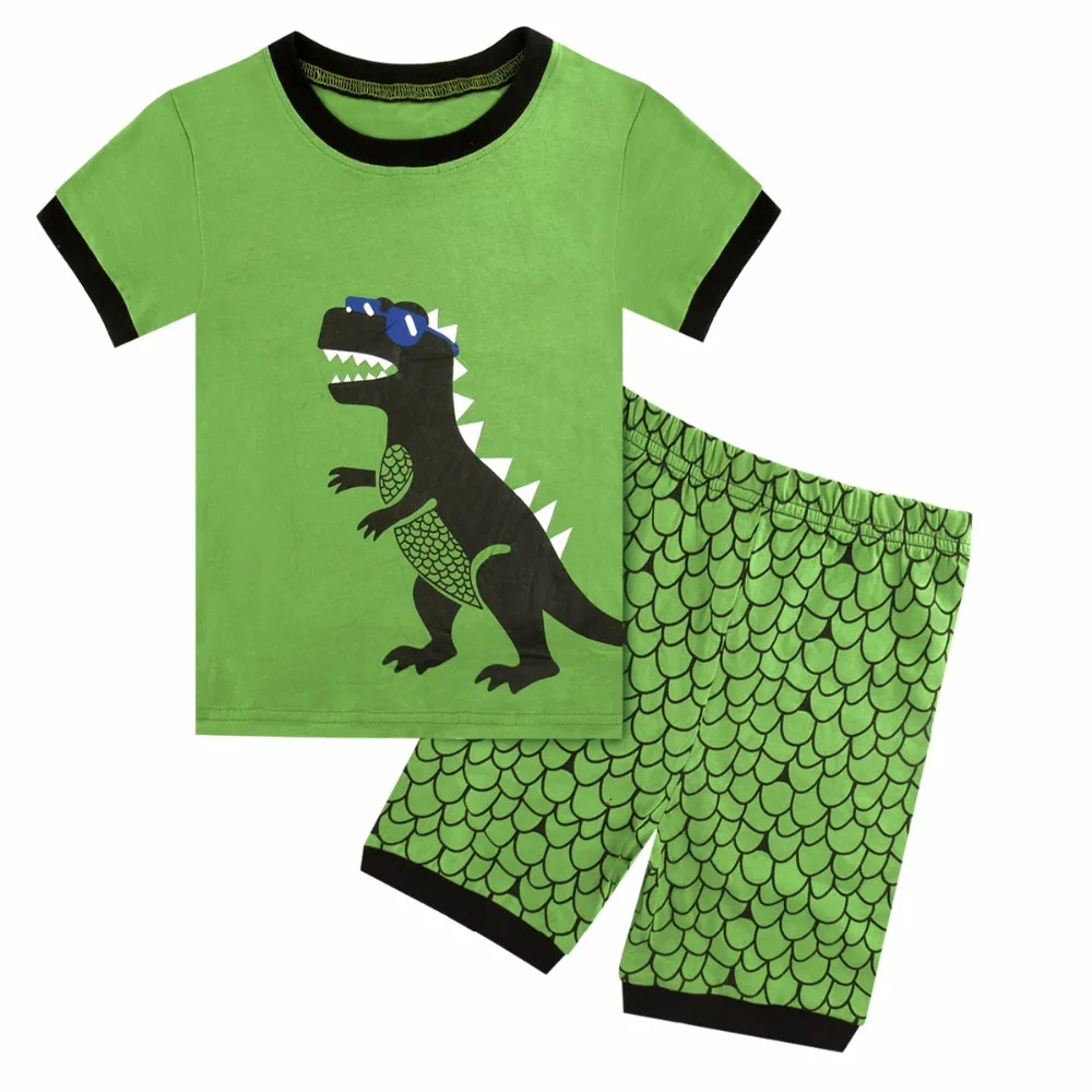 Kids Boys Pajamas Child Dinosaur Shark Sleepwear Children Cartoon Animal Summer Clothing Set Pijama Infantil Pyjamas For | Мать и ребенок