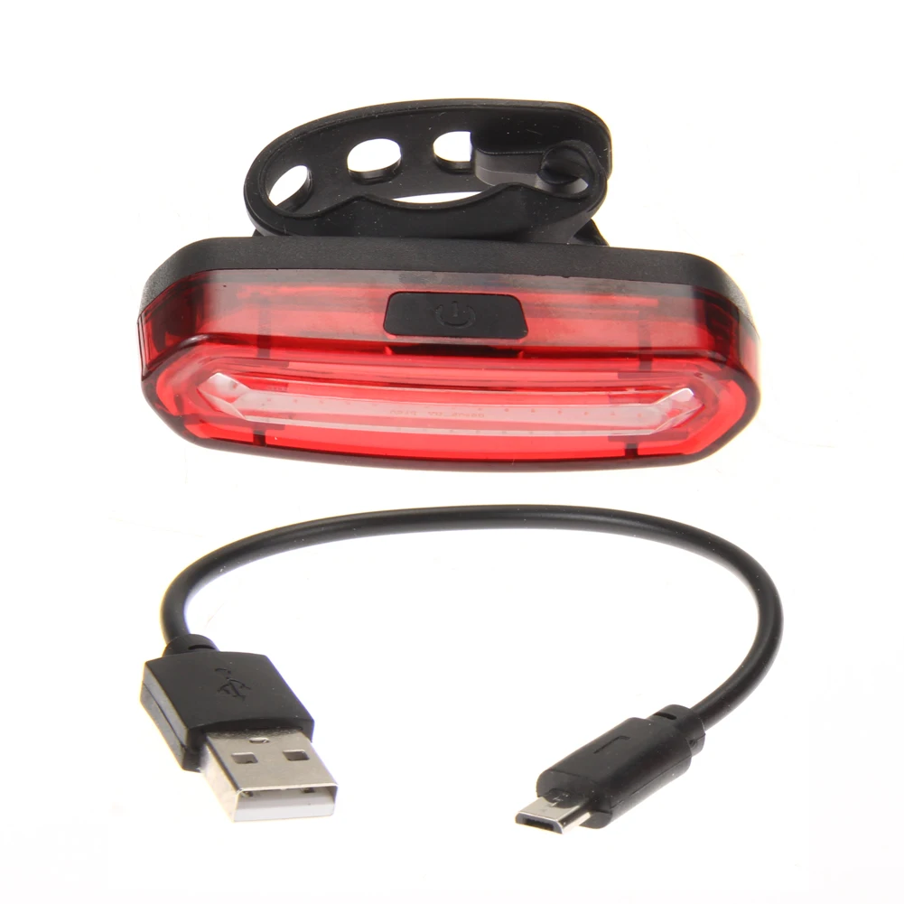 USB Перезаряжаемый COB задний велосипедный светильник Предупреждение ющий
