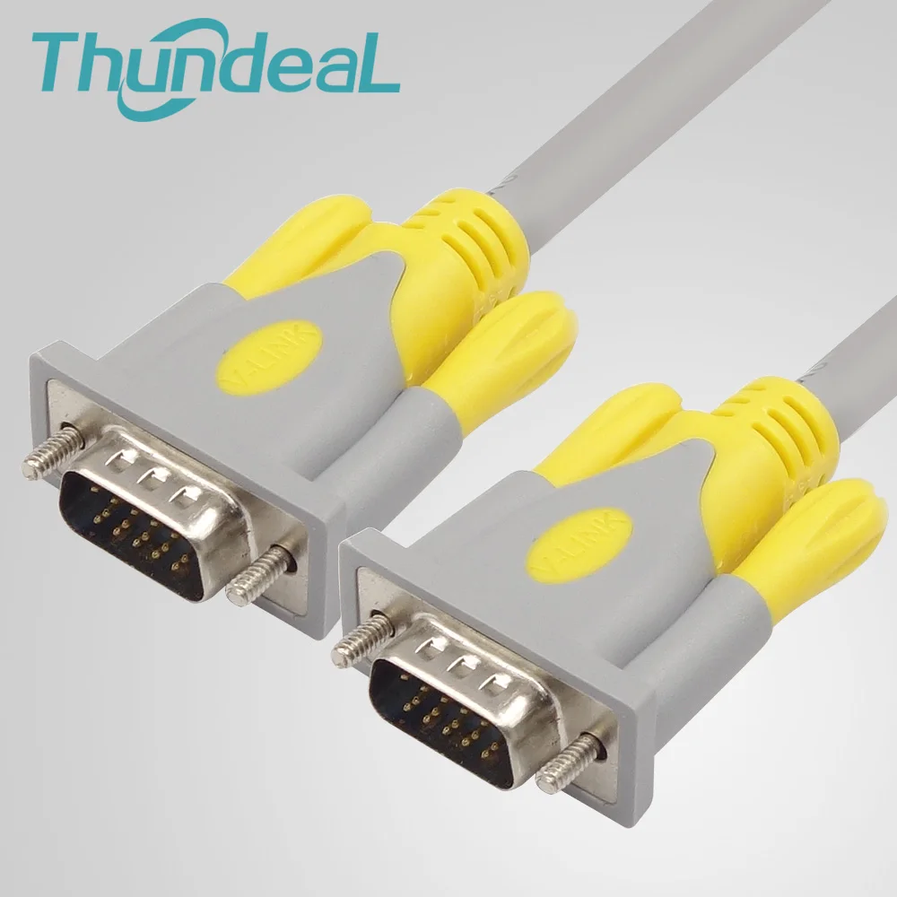 Для TV BOX Monitor HDTV PC Projector Extender ThundeaL 3 + 6 VGA кабель 10 м 15 20 OD8mm Male To Double Ring Extension |