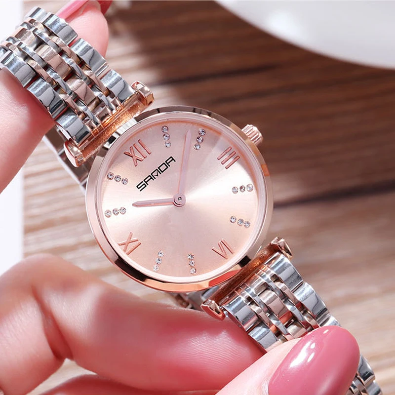 Часы наручные женские Кварцевые водонепроницаемые брендовые Роскошные модные