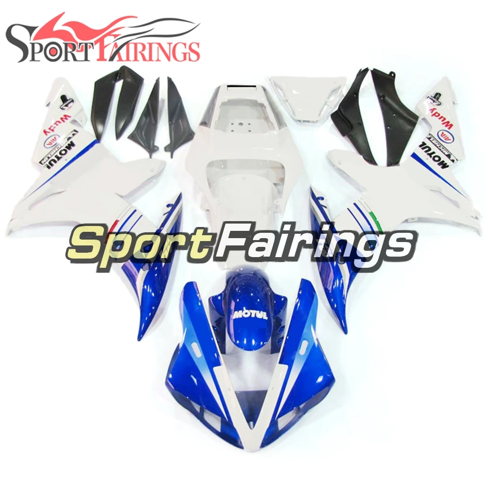 

Full Fairing Kit For Yamaha YZF1000 R1 02 03 YZF R1 2002 2003 ABS Plastic Injection Motorcycle Fairings Bodywork White Blue Hull