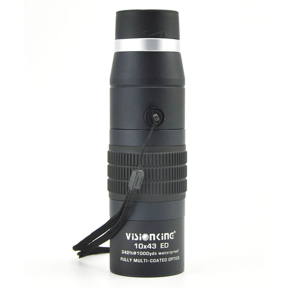 Visionking 10x43 профессиональная Крыша Призма ED Монокуляр Мощный водонепроницаемый охота кемпинг HD автогид для телескопа металлический телескопа