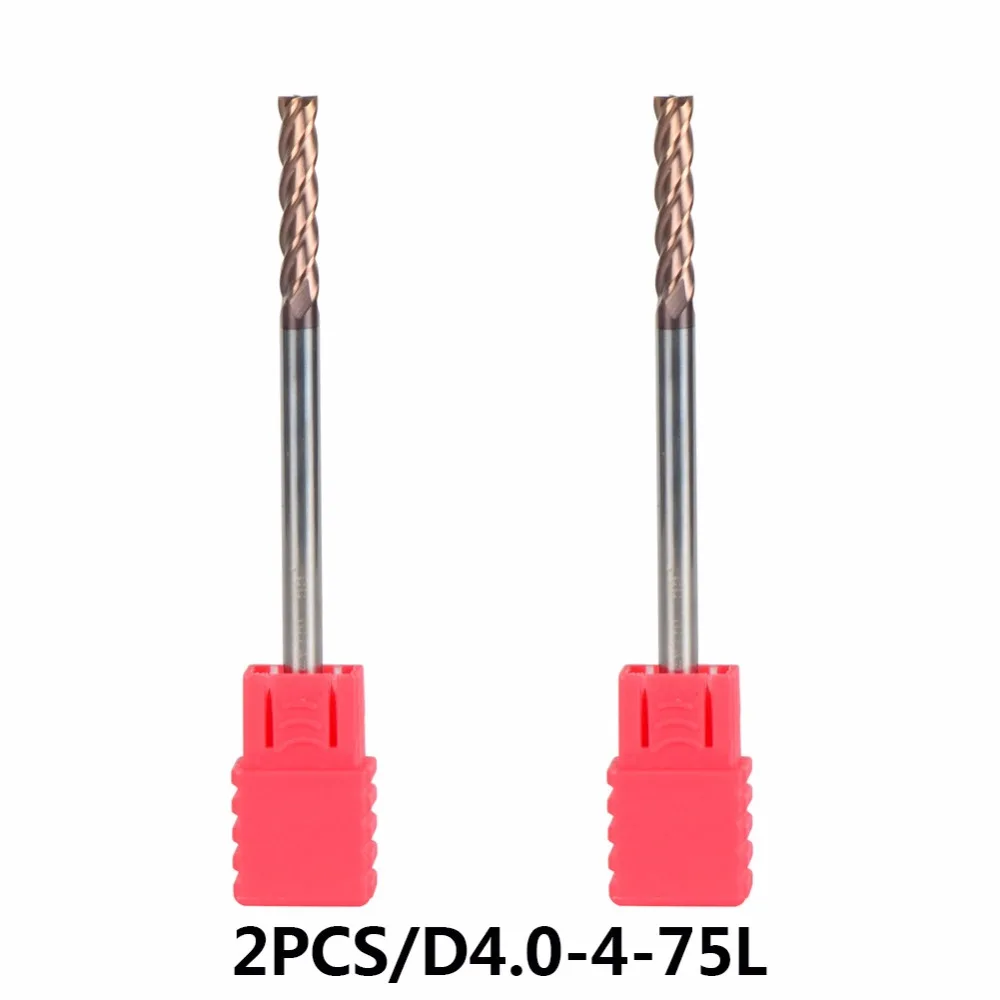 2 шт./лот фрезы с рифленой головкой Фрезы ЧПУ карбидные концевые HRC55