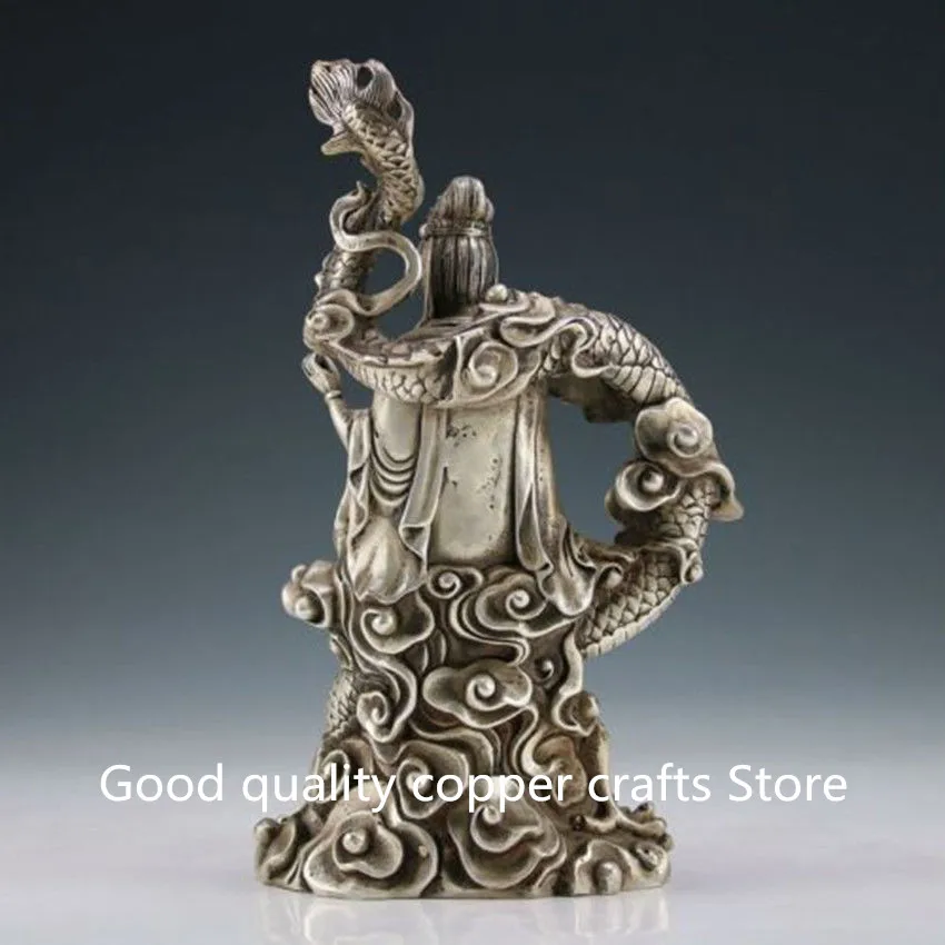 

white copper Dragon Kwan-yin big