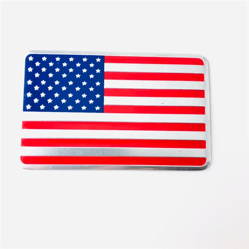 USA 80x50mm Алюминиевая эмблема Флаг Автомобиля Наклейка для Fiat 500 600 Tipo Punto stilo Freemont Cross Coroma Panda Idea Palio - Название цвета: USA 80x50mm