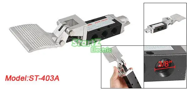 3/8 &quotПорт 2 положения 5 ходовой пневматический педаль клапан ST 403A|valve temperature|pedal