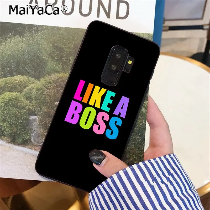 A5 Мягкий чехол для телефона MaiYaCa Girl Boss Like A Boss из ТПУ для samsung S9 S9 plus S5 S6 S6edge S6plus S7 S7edge S8 S8plus - Цвет: A5