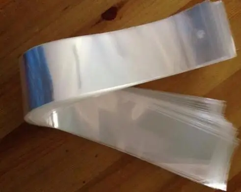 100 шт. Длинные самоклеящиеся прозрачные пакеты для упаковки волос с заголовком.