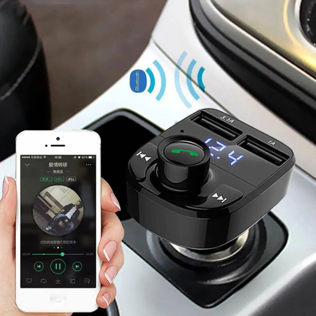 Wireless Bluetooth Car Kit MP3 Music &lt 5 Meter Player Dual USB Max 5V DC/3.1A(1A port + 3.1A port) Charger | Автомобили и