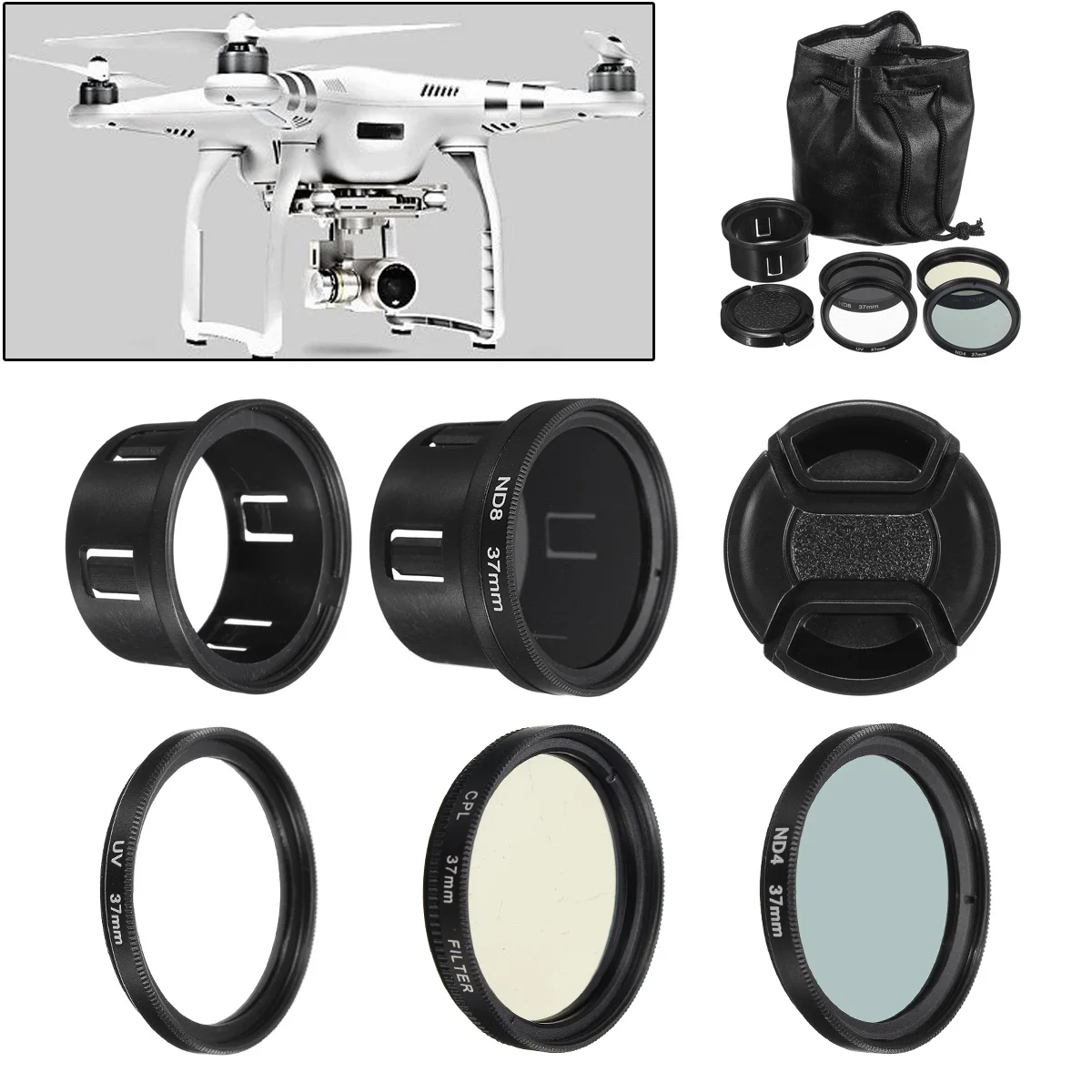 Набор фильтров для объектива Freya DJI Phantom 3 Professional Advanced и Standard New / 4|Фотофильтры