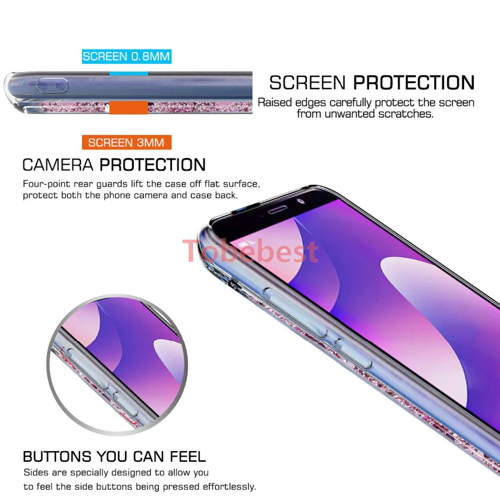Чехол для Huawei Y7 2018/Y7 Prime Pro 2018/Honor 7C Силиконовый ТПУ чехол с динамическим блеском