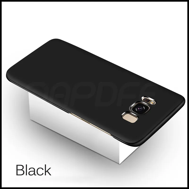 Black Ультра Тонкие Матовые чехлы для samsung Galaxy A3 A5 A7 J3 J5 J7 S7 edge s8 S9 Plus Note 8 9 A8 плюс жесткий поликарбонатный чехол - Цвет: Black