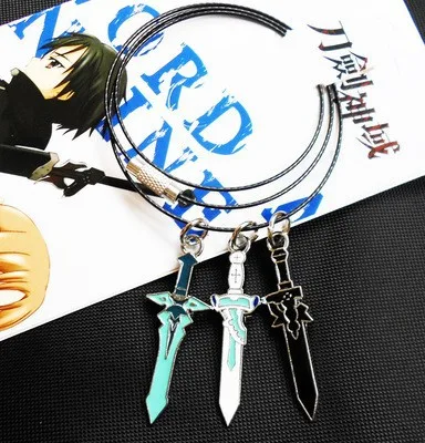 Аниме Sword Art Online(SAO) Ясина kirito мигающего светового сигнала переводчика с чёрным лезвием белый портупея сердце Цепочки и ожерелья Аксессуары
