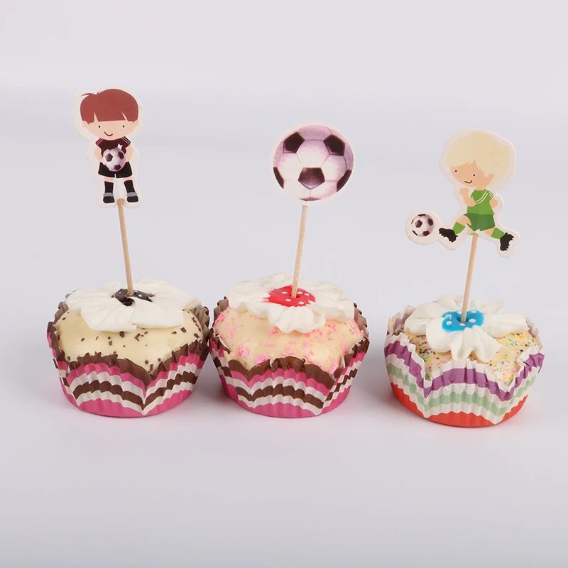 24 шт./лот Кубок мира по футболу вечевечерние НКА торт кекс Топпер медиаторы для