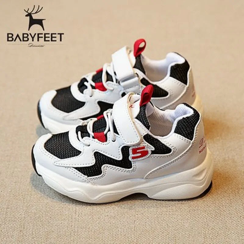 Бренд babyfeet Низкий Топ легкий удобный дышащий детская обувь Детские кроссовки для
