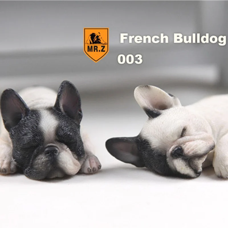 

Action Figure Anime Accessories figurine Realistic Sleeping French Bulldog Model Resin Animal Dog Pet Model Toys Gift Decoration