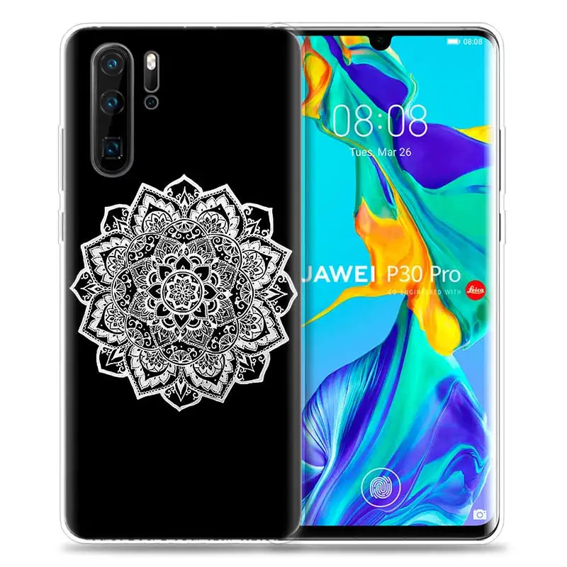 HP-09 Чехол для huawei P30 P20 P10 P9 mate 10 20 Lite Pro, сумка для мобильного телефона P Smart Z Plus, Цветочная Мандала с Пейсли P8 P30Pro P2 - Цвет: HP-09