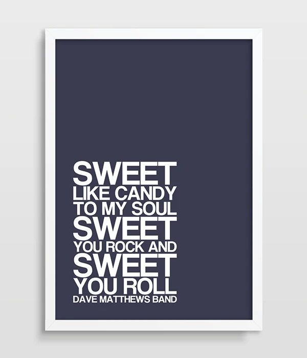 

Crash Into Me Dave Matthews Band Music Lyrics Song Poster DMB Crash modern home Wall Decor Typography Printed canvas painting