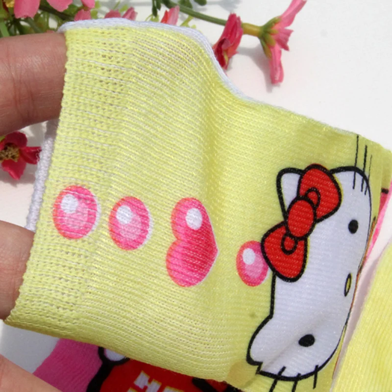 2pair girls socks cotton 3D kitty cat print cartoon princess fox short style kids 4 pattern choices 2 size 1-12years | Детская одежда и