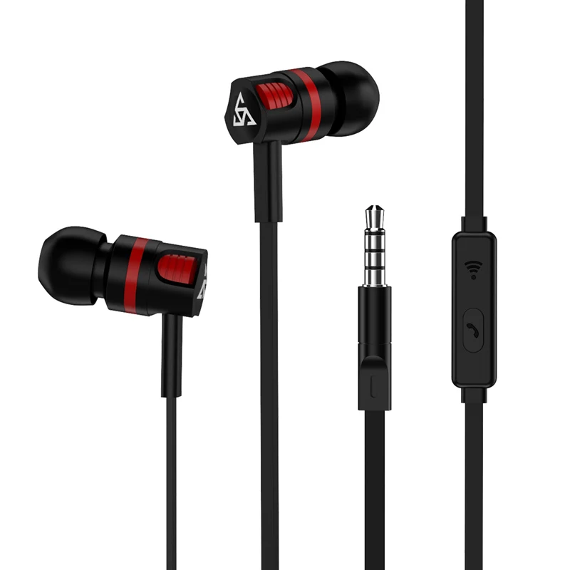 PTM in Ear гарнитура с супер басами стерео звук спортивные наушники микрофоном для