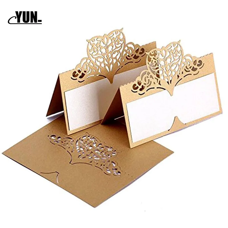 10 шт. перламутровые виниловые карты для гостей украшение стола|Открытки и