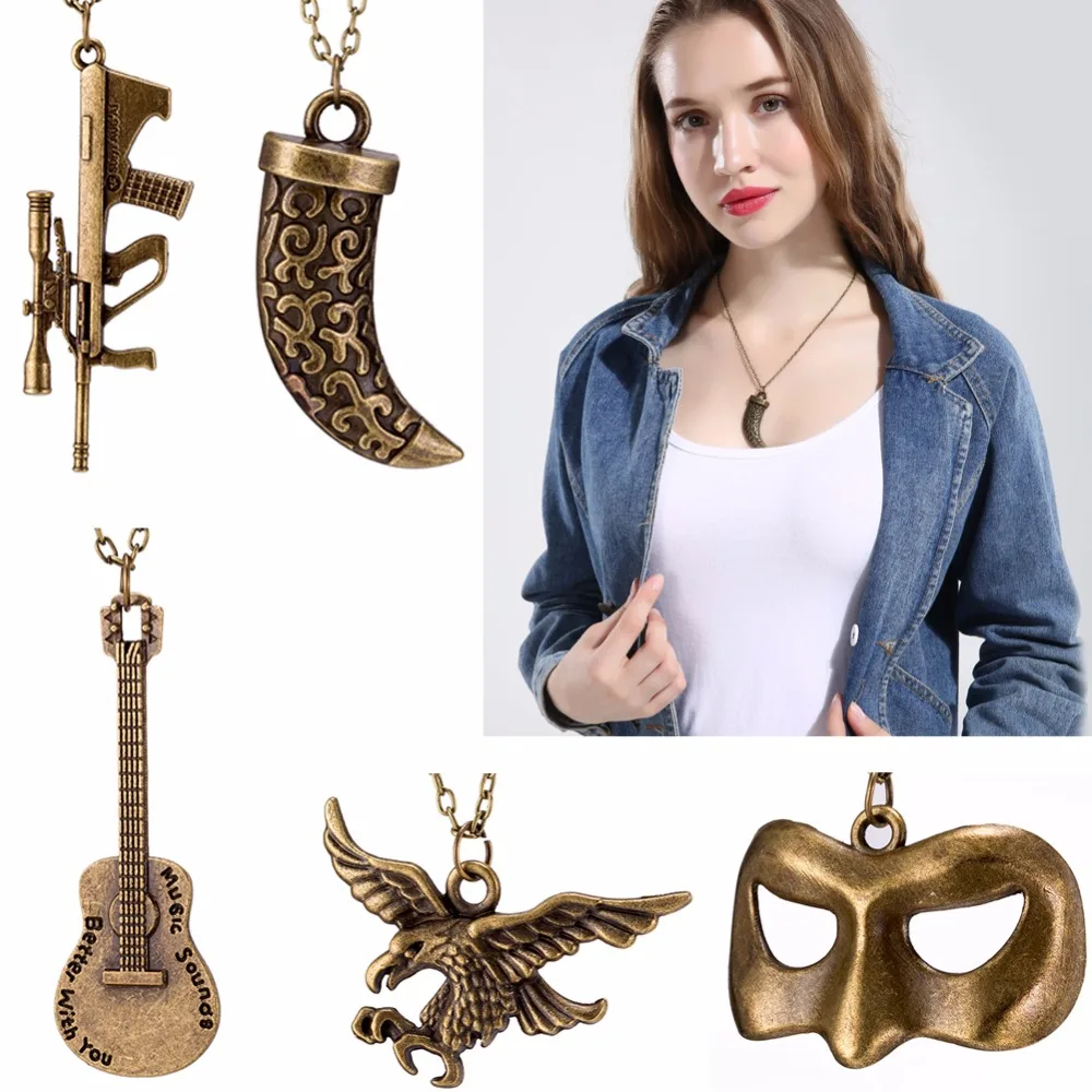 Женское красивое ожерелье винтажное ювелирное изделие в стиле панк с подвеской