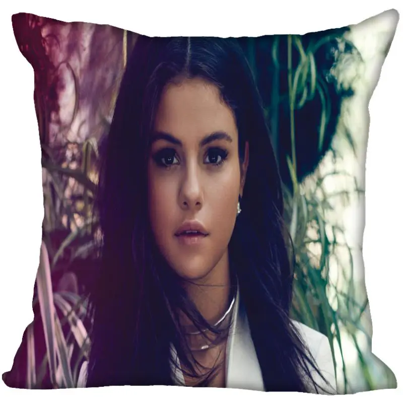 Новое поступление Selena Gomez наволочка для спальни для дома или офиса, декоративные наволочки квадратная Подушка на молнии чехлы атласные мягкие не выцветают - Цвет: 9