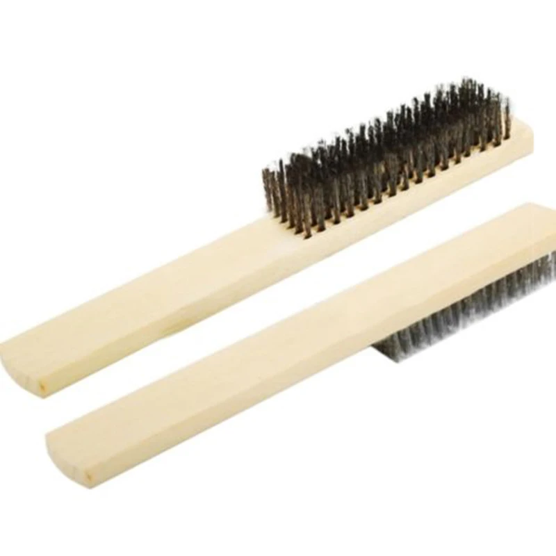 

2xStainless Steel Brush Small Wire Brushes For Metal Rust Cleaning Tool Set Sale