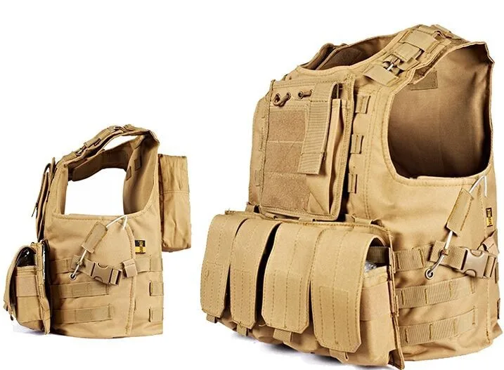 Военный Molle тактический FSBE Стиль Перевозчик жилет ж/медицинская сумка A-TACS FG 1000D нейлон