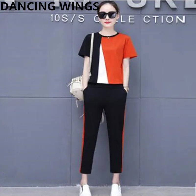 

Spring Summer Tracksuit Women 2 Pieces Set Causal Long Sleeve Crop Top + Long Pants Women's Sets S-4XL