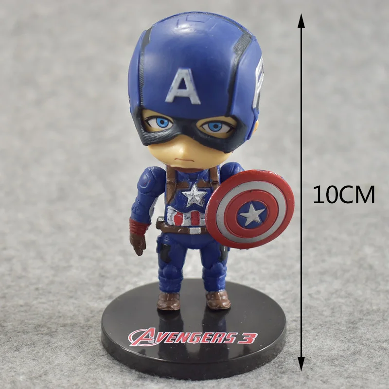 Дисней 6 шт./компл. 10 см Marvel Мстители 3 Бесконечность война Тор Бэтмен Супермен
