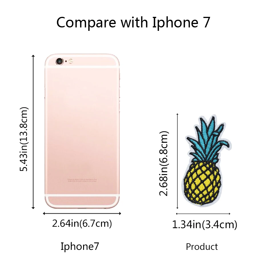 Нашивки ананасы для одежды diy Милая модная вышитая нашивка аппликация наклейки