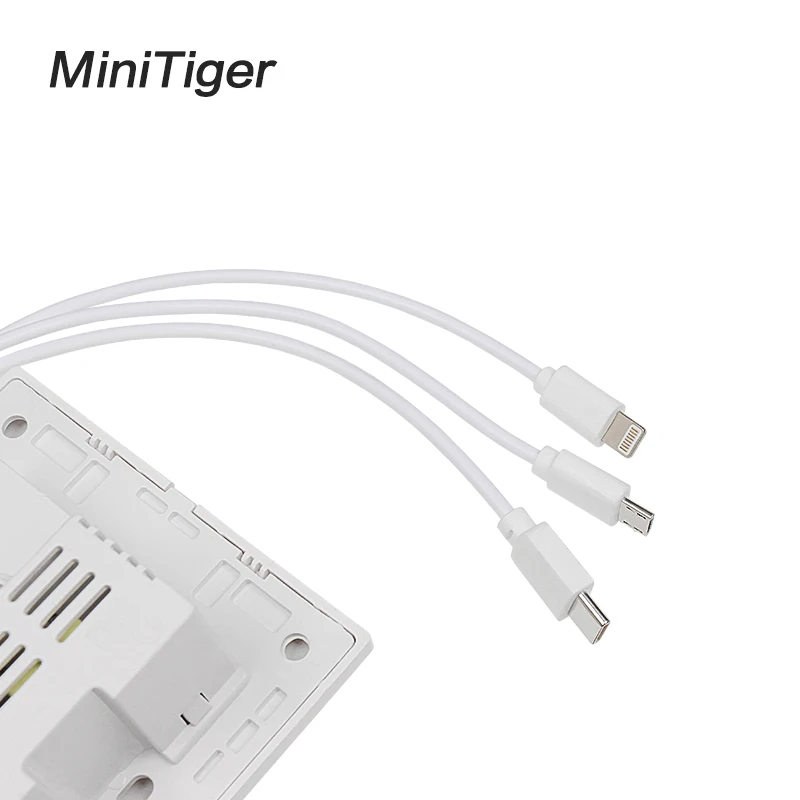 Настенная розетка Minitiger с 2 USB портами универсальное стандартное зарядное