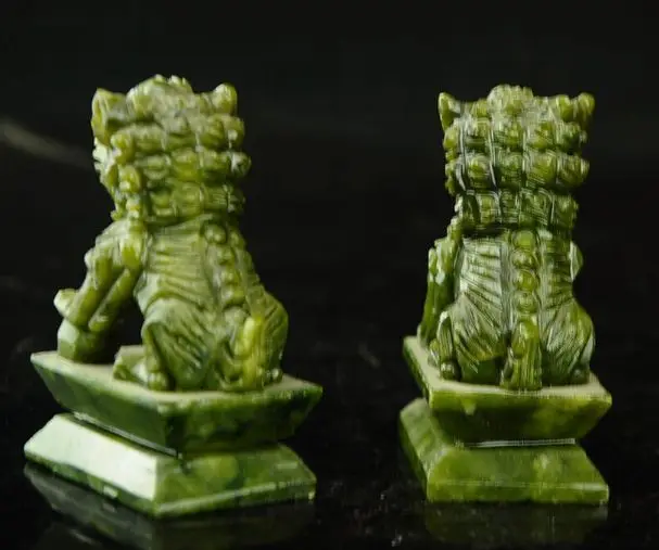 Пара 100% китайский натуральный нефрит ручной работы статуи pixiu dragon|statue china|statue