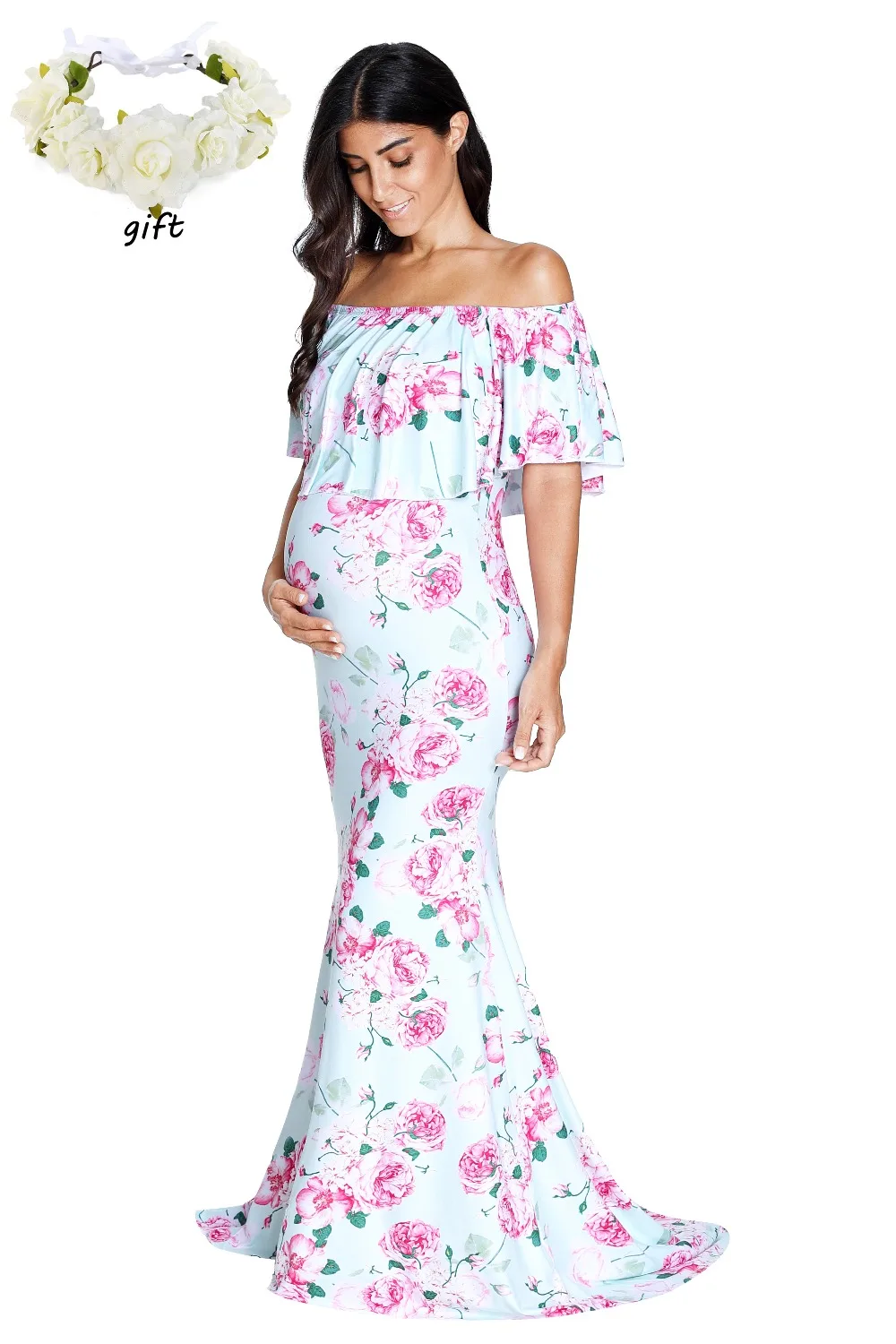 Baby Shower Photophy беременности и родам платья макси длинное Беременность платье для беременных женская одежда для беременных Платья для фотосессии